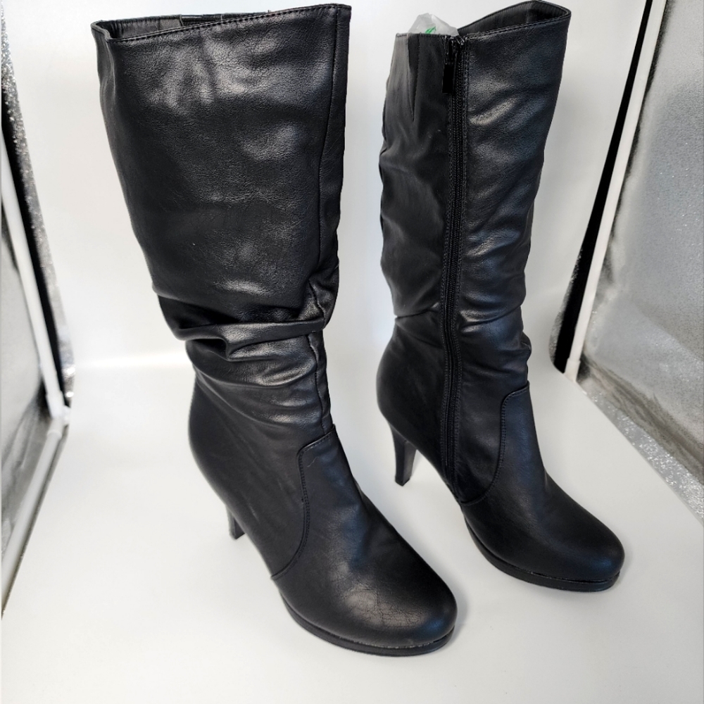 LIKE NEW Mid-Calf Heeled Boots, size 10 - SAME DAY SHIP - ORDER BY 4PM PST